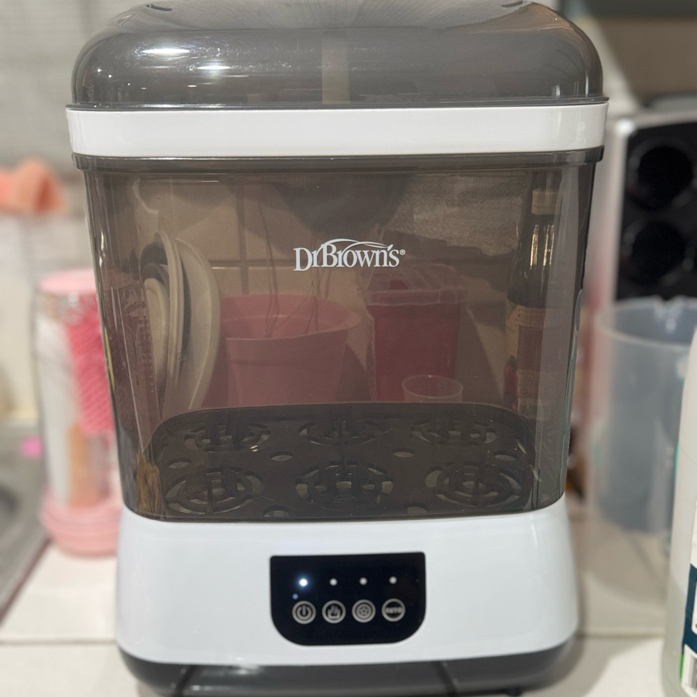 Dr. Brown's Bottle Sterilizer with Black and White Design